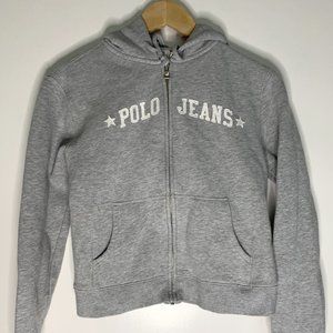 Polo Jeans Ralph Lauren Hoodie Women's Small Full Zip Sweatshirt Logo